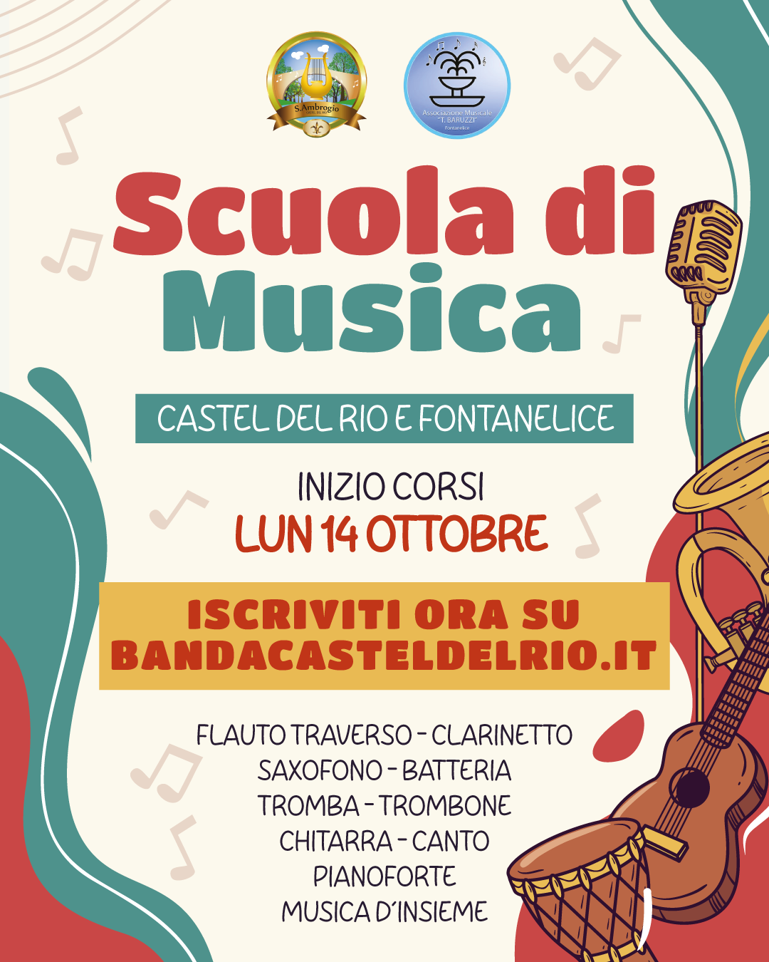 Corsi Scuola Musica 2024/2025 - Corpo Bandistico "Sant'Ambrogio" - APS