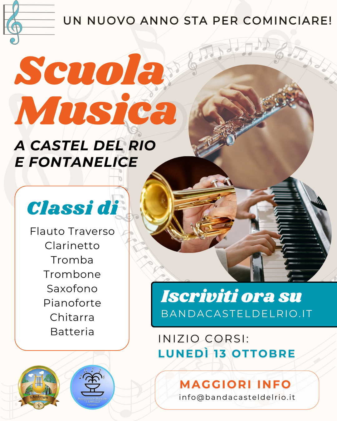 Corsi Scuola Musica 2025/2026 - Corpo Bandistico "Sant'Ambrogio" - APS